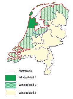 Windgebied glasdikte dubbelglas