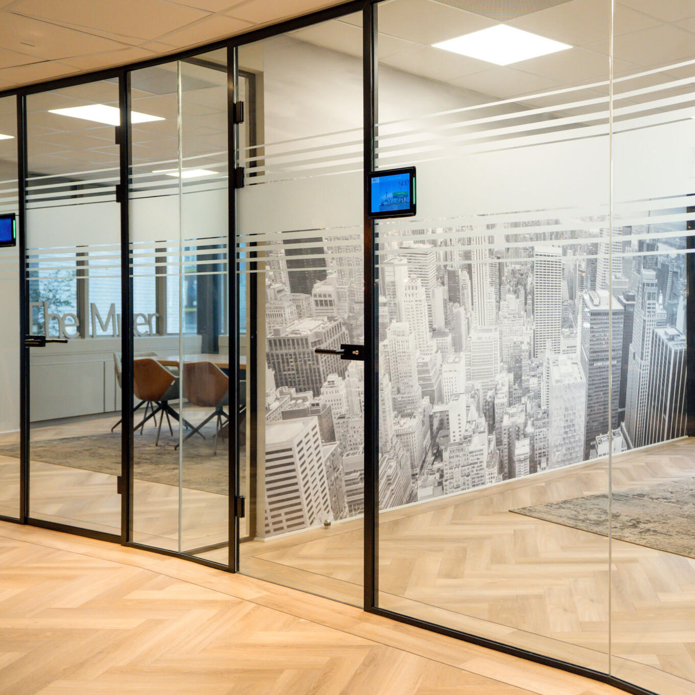 Tussenwand van glas