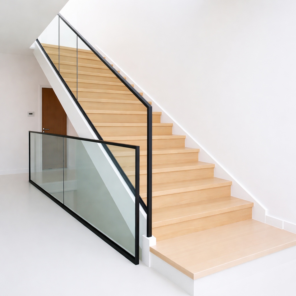 Gehard gelaagd glas voor een glazen balustrade