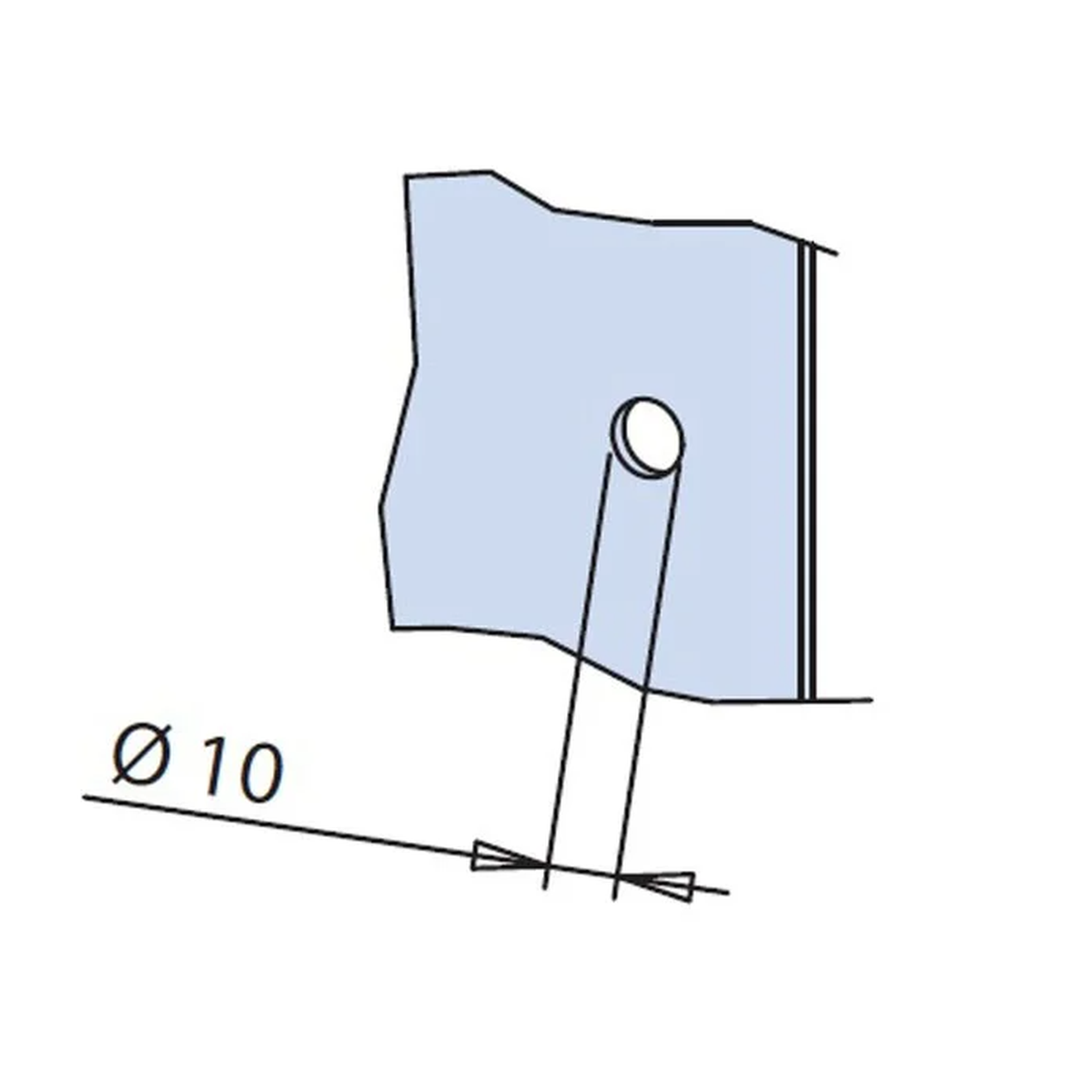 Douchedeur knop instructie tekening