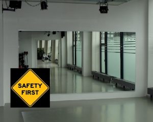 Spiegel op maat in een sportruimte